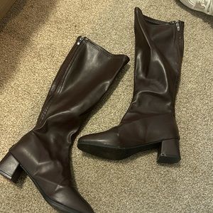 Brown Faux Leather boots